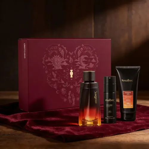 Boticário Presente Malbec X Perfume + Shower Gel +body Spray