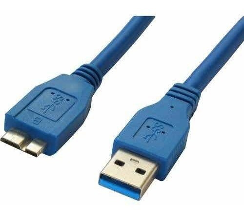 Cabo Usb 3.0 Para Hd Externo Até 10tb Usb A Macho Cor Azul-turquesa