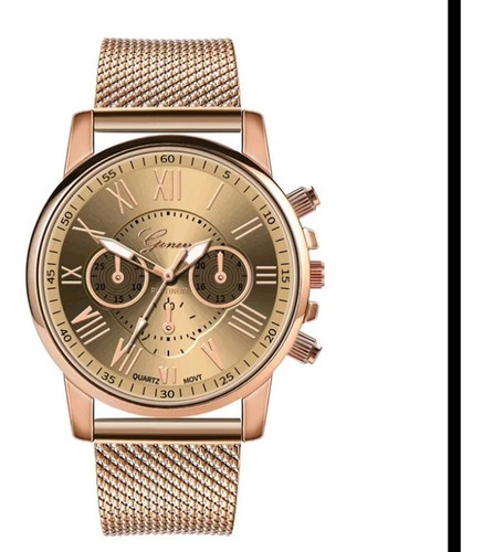 Relógio Feminino Dourado Geneva Diversas Cores + Caixinha