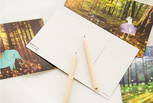 Brillan En La Oscuridad Postales Conjunto De 30 Animales Del