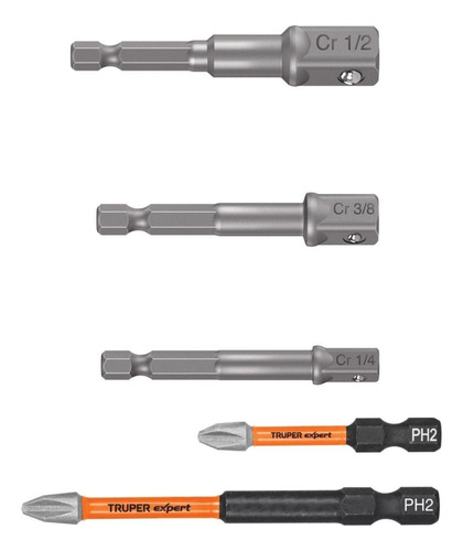 Adaptador Para Dados Taladro Impacto Desatornillador 1/4 3/8