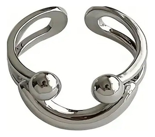 Anillo Smile Face Open Rings De Doble Capa Para Mujer, Joyer