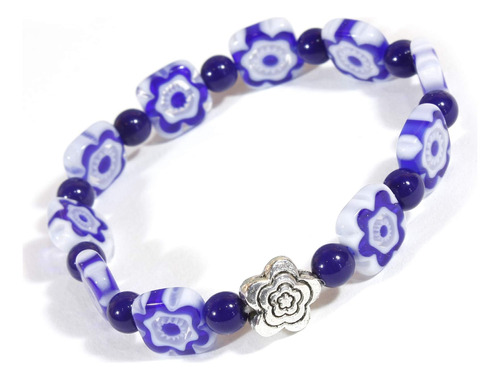 Estilo Arthouse Little Bluebell, Pulsera Elástica Azul Oscur