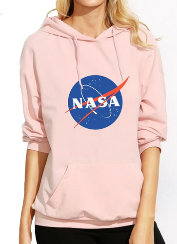 Buzo Hoodie Con Capota Nasa Mision Espacial 