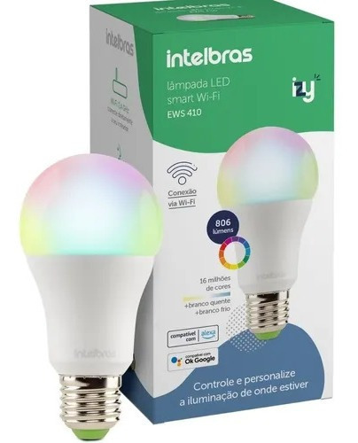 Lâmpada Smart Inteligente Izy Wifi Led Alexa Google 10w E27