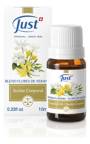 Just Aceite Esencial Flores De Verano 10ml Alegría Y Liber.
