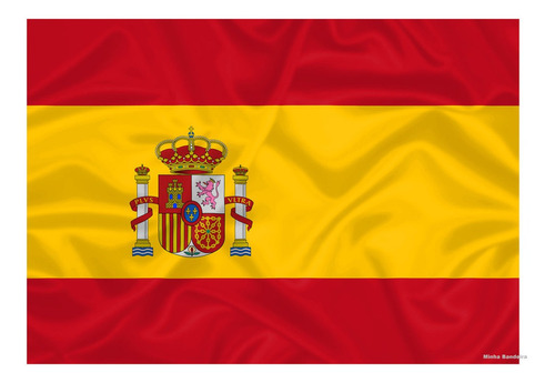 Bandeira Da Espanha 145cm X 90cm Dupla Face Com Garantia