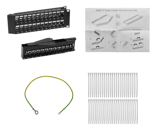 Linkmade Metal 48-keystone Angular Patchpanel 2u Vacio Unloa