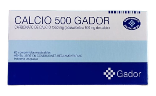 Calcio 500 Mg Masticables X 60 Comprimidos