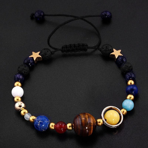 Imagen 4 de 9 de Pulsera Planetas Brazalete Ajustable Sistema Solar Universo