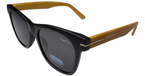 Óculos De Sol Snowfly Casual Unissex Preto/madeira Zs1072