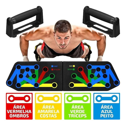 Prancha Flexao Para Biceps E Triceps - Funcional