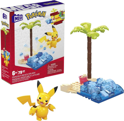 Mega Pokémon Pikachu Beach Splash - 79 Piezas