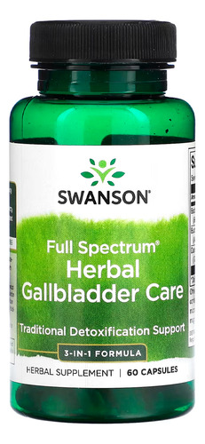 Herbal Gallbladder Care Swanson 60 Cápsulas Sabor Sem sabor