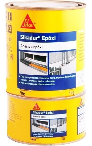 Adesivo Cola Concreto Trinca Sikadur Epoxi 1kg Bicomponente