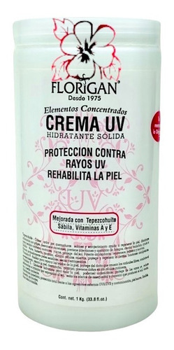 Crema Uv Protectora Hidratante Sólida Florigan 1kg.