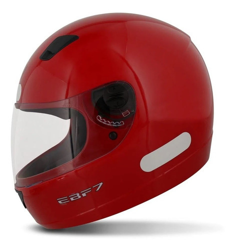 Capacete Moto Ebf Automático Solid Vermelho 60