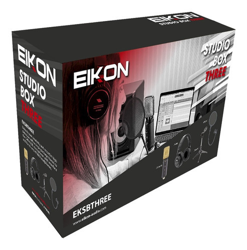 Eikon Studio Box Three Paquete Para Grabación Podcast Stream Color Negro