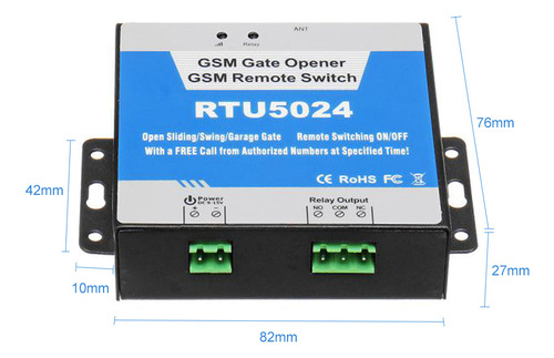 Control Remoto Gsm Apertura Puerta Llamada Gratis Sms 850/90