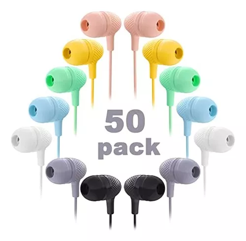 Paquete de 10 audífonos para niños, multicolor, para escuela, aula,  estudiantes, niños, adolescentes y adultos (colores mixtos)
