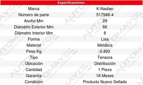 Polea Tensora Distribucion Trax 4cil 1.8l 91 Al 93 8592430