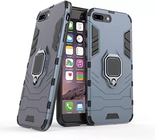 Case Funda Protector Para Manzana 8 Plus Uso Rudo Y Anillo