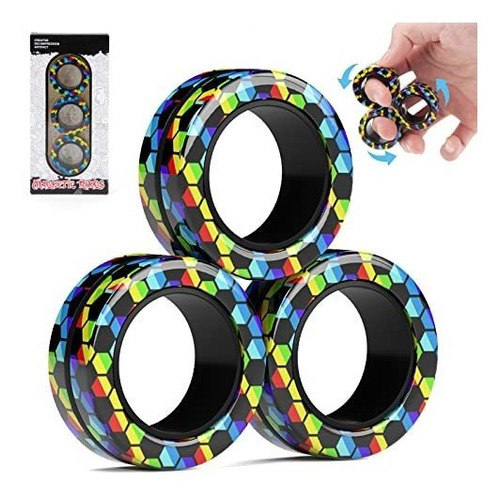 Anillos Magnéticos Fidget Toys Pack, Idea Adhd Fidget 9zk22