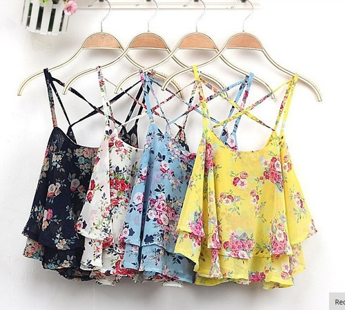 Blusa Gasa Floral Reu Talla M Nueva Importada Stock Colores