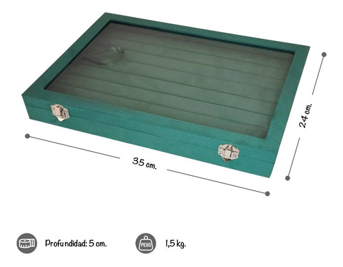 Imagen 5 de 10 de Estuche Terciopelo Caja Porta Anillos Con Tapa Exhibidor