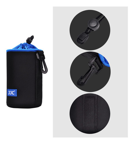Jjc Funda De Neopreno Con Cordón Para Lente De Cámara, Bo. Color Negro