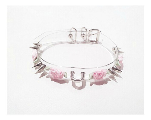 Collar De Flores De Estilo Punk Para Mujer, Gargan Pink Flow