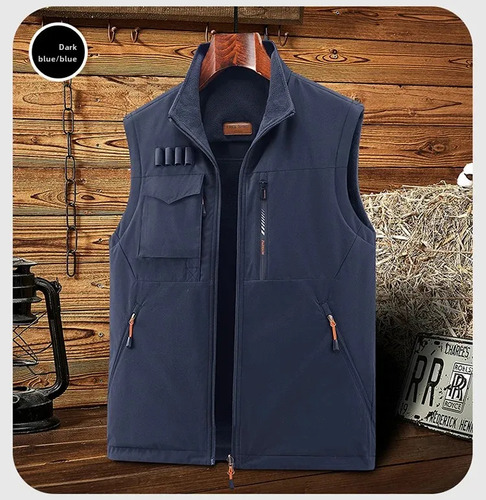 Chaleco De Pana Con Forro Polar Para Hombre, Con Capucha, Pa