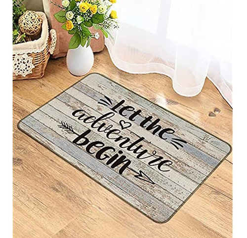 Let The Adventure Begin Felpudo Decorativo Para Interiores Y