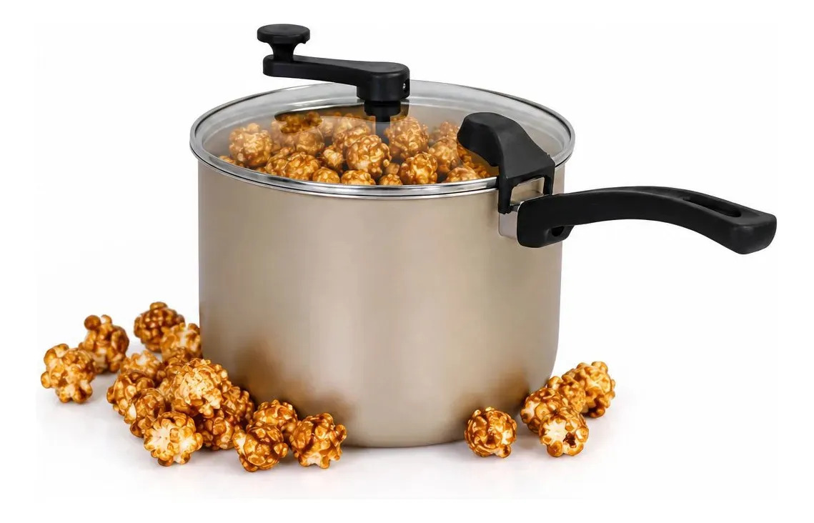 Pipoqueira Panela Antiaderente Dourada 4,5l N20 Panelaço Dourado
