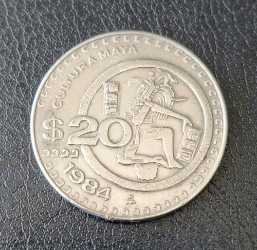 Moneda 20 Pesos Cultura Maya 1984