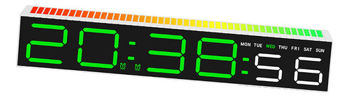 Reloj Digital, Reloj Electrónico De Música Led, 3 Ajustar