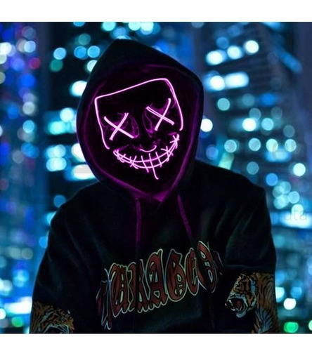 Mascara Led Con Circuito Purga Cosplay Halloween