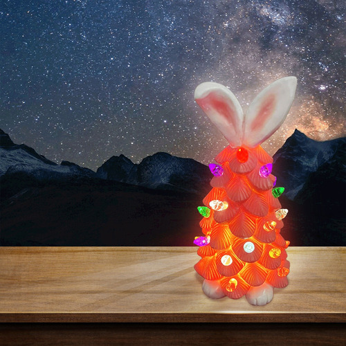 Qipai Decoración De Pascua Con Forma De Conejito Para