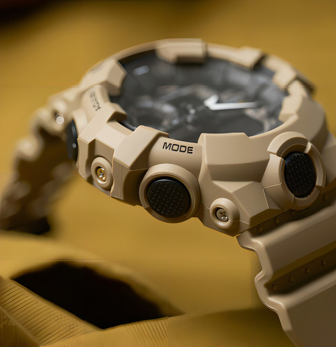 Relógio Casio G-shock Ga-700ca-5adr Utility Camo Militar Cor Da Correia Bege Cor Do Bisel Bege Cor Do Fundo Preto