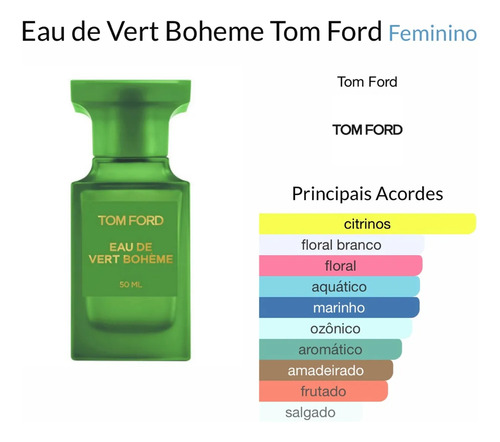 Perfume Tf Eau De Vert Bohème Feminino 50 Ml Edt Lacrado