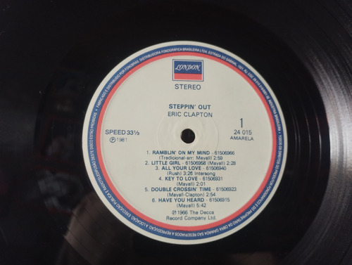 Lp John Mayall's Bluesbreakers Feat. Eric Clapton / Ed 1981 (Usado)
