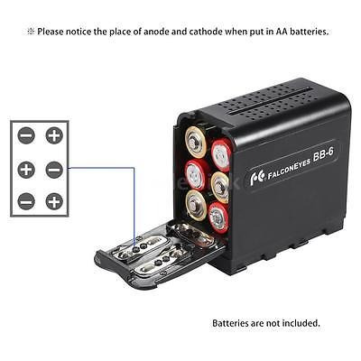 6pcs Aa Batería De Paquete Del Caso Como Np-f970 Panel De Lu