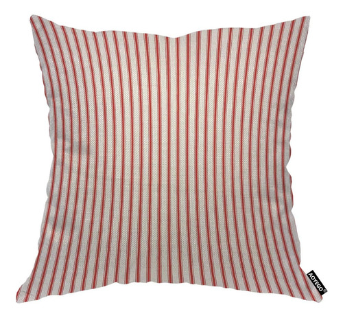 Aoyego Funda De Almohada Con Rayas Verticales Rojas, Rayas, 