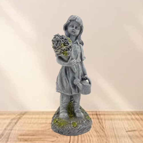 Girl Statue Yard Decor Decoración De Figuras Decorativas De