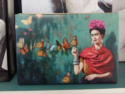 Cuadro 60x90cm Frida Kahlo Mariposas