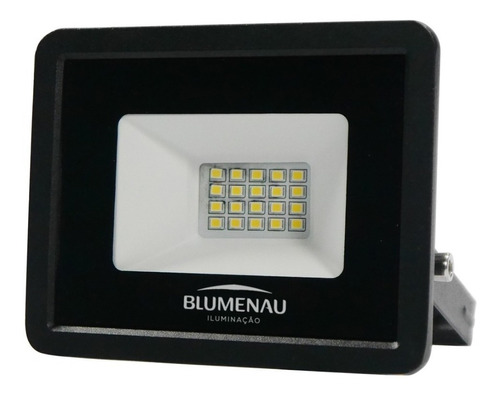 Blumenau Iluminação Refletor LED Tech 20 W 110V/220V Cor da carcaça Preto Cor da luz Branco-quente 3000k