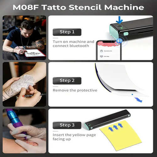Impresora De Papel De Tatuaje M08f A4 Impresora Térmica Port