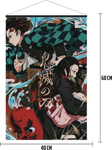 Poster Lona Demon Slayer Modelo 03 60x40cms Anime Kimetsu