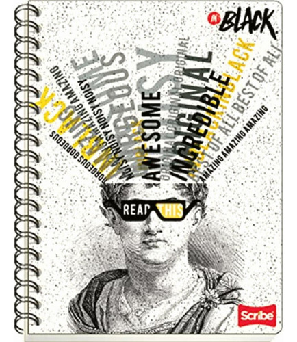 Scribe Inblack, Cuaderno Con Espiral Doble Profesional De