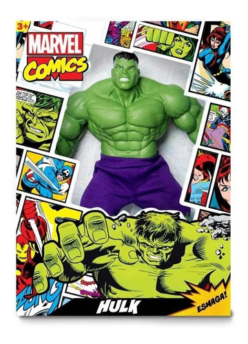 Boneco Hulk Verde Com Olhos Reais Gigante 51cm Mimo - Marvel